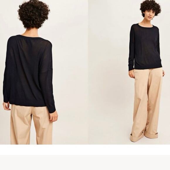 Samsøe Samsøe Kassy O-knit Sweater Dark Sapphire SZ S - Picture 2 of 9